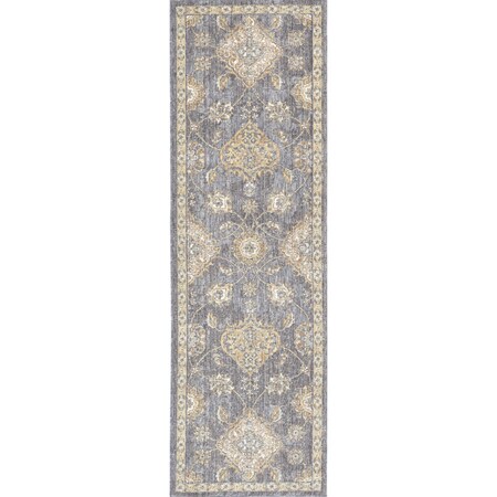 Homeroots 27 x 90 in. Sage Green Wool Rug 375270